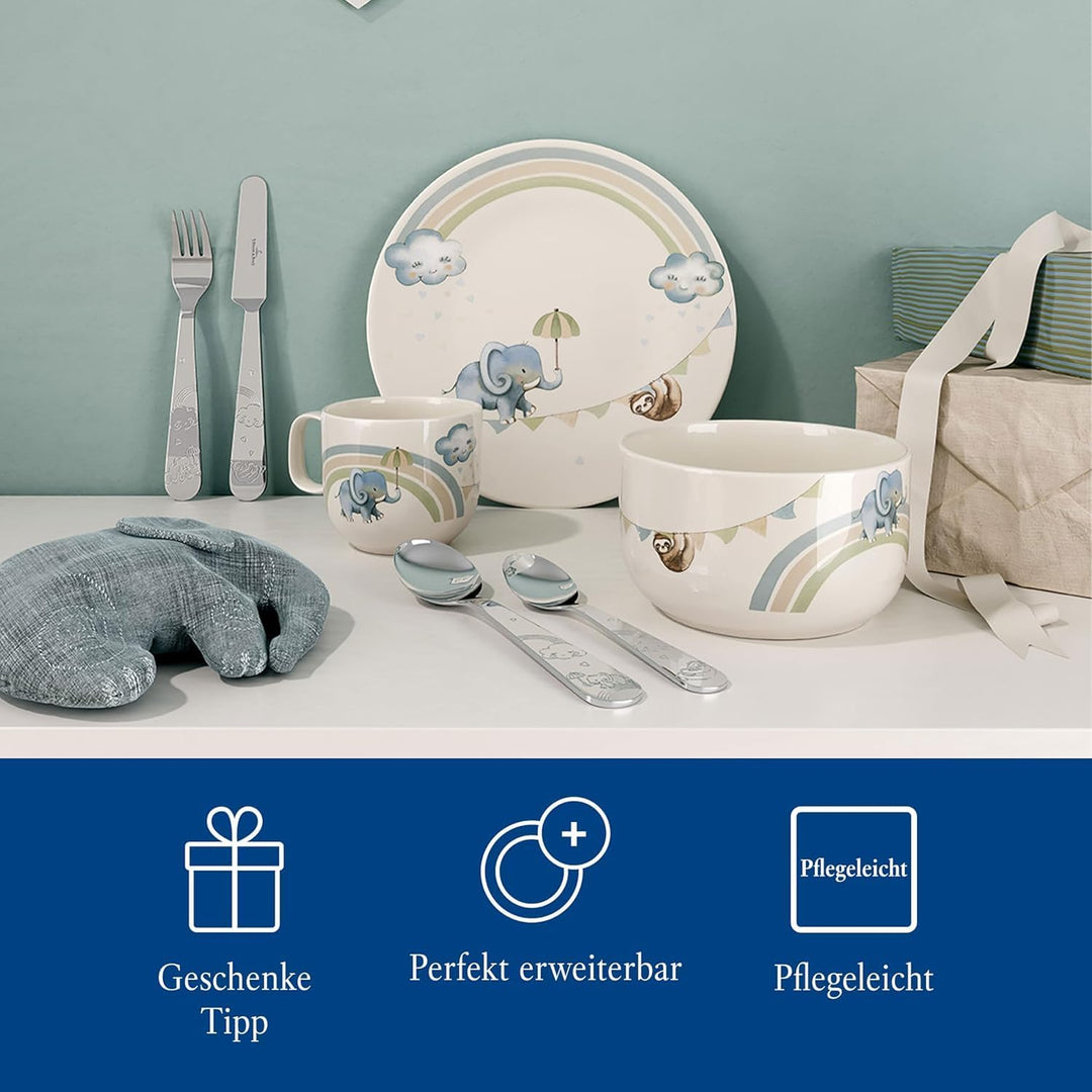 Villeroy & Boch – Boho Kids "Walk like an elephant" Kindergeschirr-Set 7 teilig, Spülmaschinenfest,