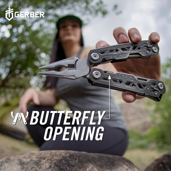 Gerber Multifunktionswerkzeug mit Nylon-Scheide und 17 Funktionen, Truss Multi-tool, 31-003304 17 To