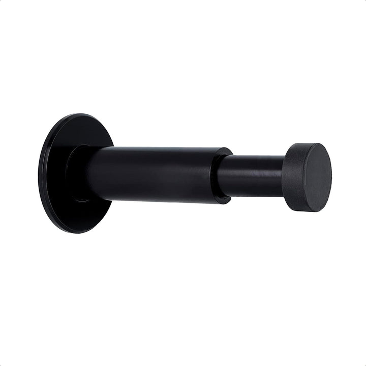 EVI HERRAJES Verstellbarer Türstopper aus Messing, Dual-Installation (Schwarz Lackiert - Schwarzer G