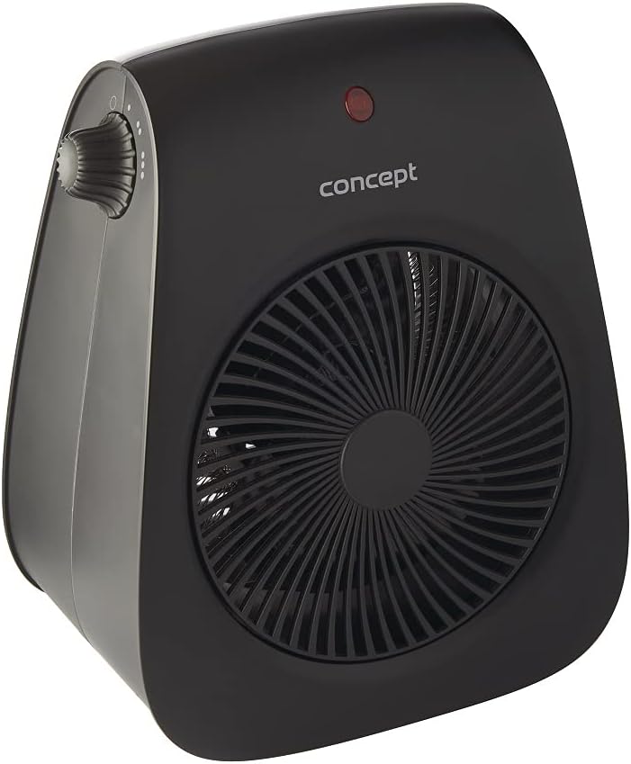 CONCEPT Hausgeräte VT7041 Heizlüfter, 1000-2000 W, Plastik, 47 dB, Schwarz
