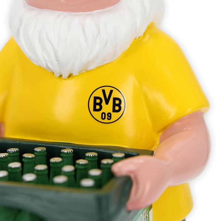 Borussia Dortmund Unisex – Erwachsene BVB Gartenzwerg Bierkasten Edition Kulturbeutel, Schwarz Mit N