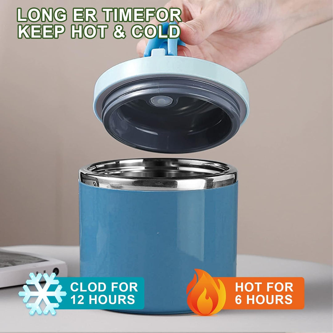 Thermobehälter mit Griff , 1000ml Edelstahl Warmhaltebehälter für Kinder , Thermo Lunchbox Speisebeh