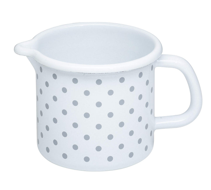 Riess, 0039-066, Schnabeltopf 10 0,75 L, Country - PÜNKTCHEN GRAU, Durchmessser 10 cm, Höhe 10 cm, I