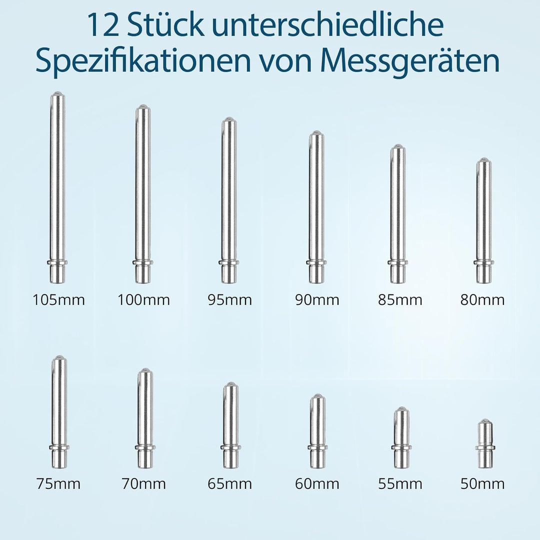 ALLmeter Bohrungslehre Messuhr Set Bohrungsmessgerät 50-160 mm Aluminiumlegierung Innendurchmesser M