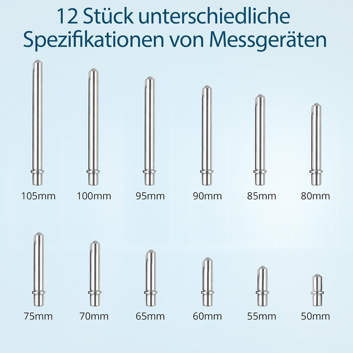 ALLmeter Bohrungslehre Messuhr Set Bohrungsmessgerät 50-160 mm Aluminiumlegierung Innendurchmesser M