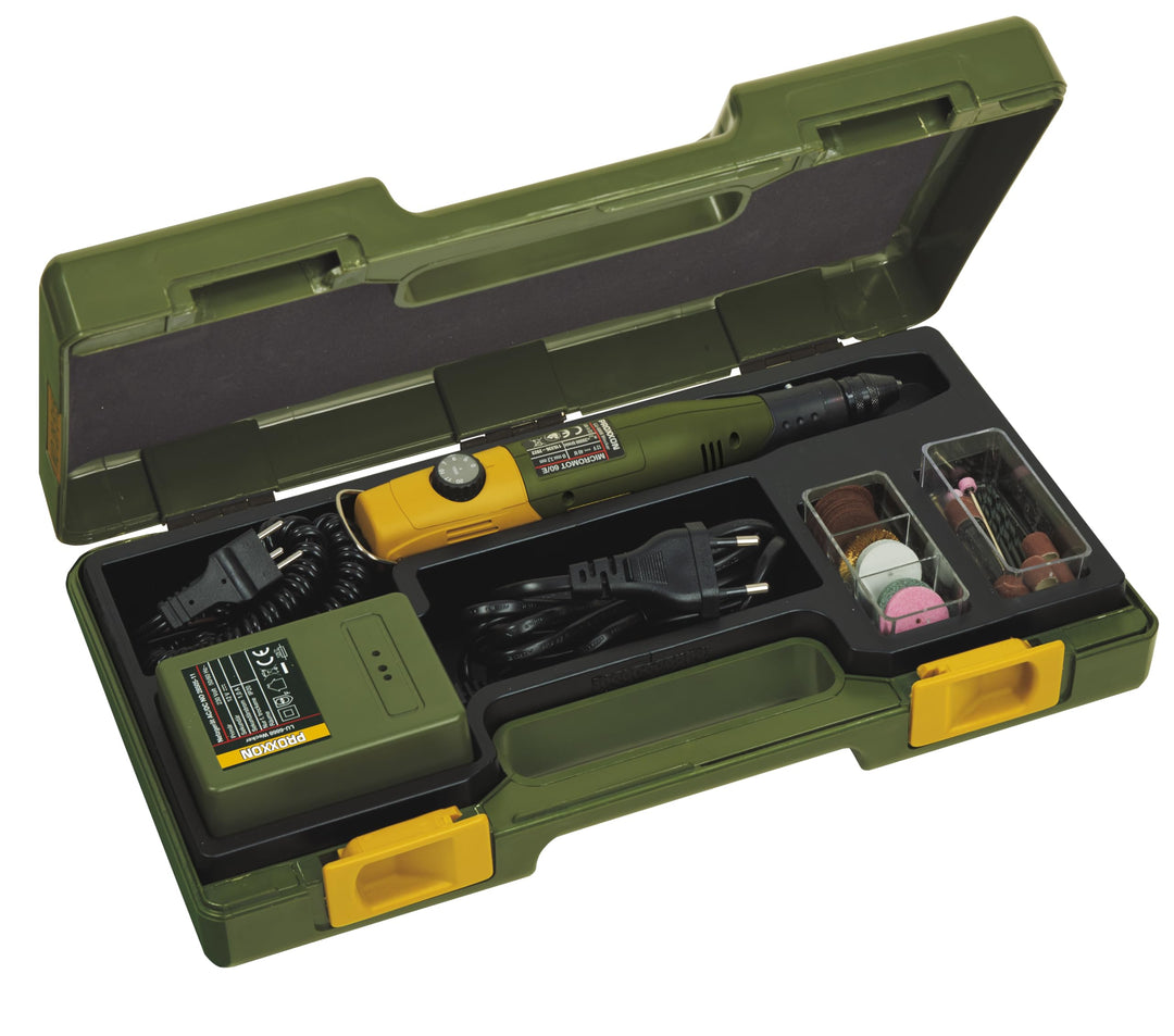 Proxxon MICROMOT 60/EF (Länge 220 mm, Gewicht 230 g, Leistung 40 W, Spannung 12-18 V, inkl. Netzgerä