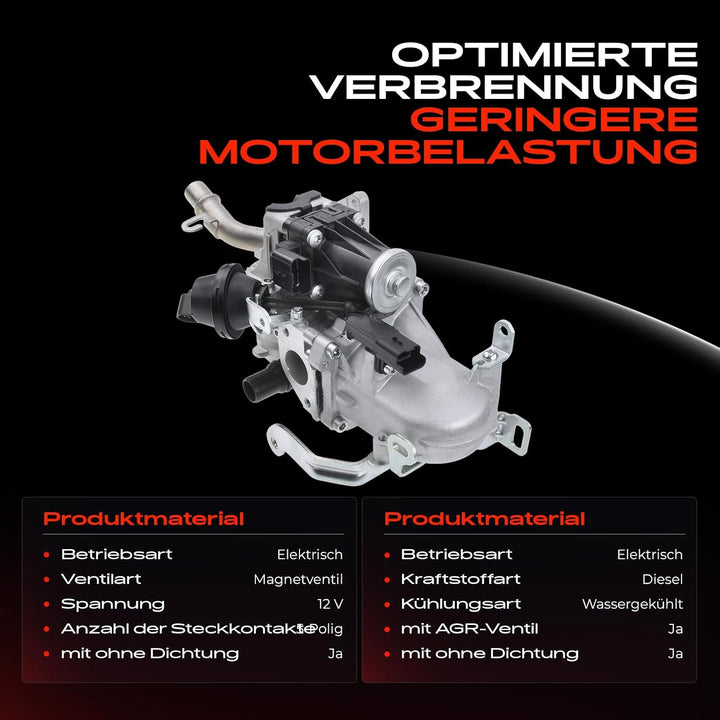 Frankberg AGR-Ventil Kompatibel mit C3 SC C4 UD C5 RD 2010-2012 Scudo 270 272 2007-2016 Expert VF3A
