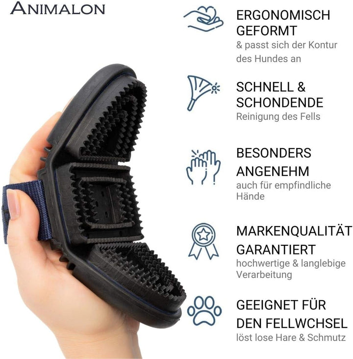 Animalon Kurzhaar-Striegel für Hunde| Fellwechsel-Helfer beim Hund | Striegel für Hunde mit Kurzhaar