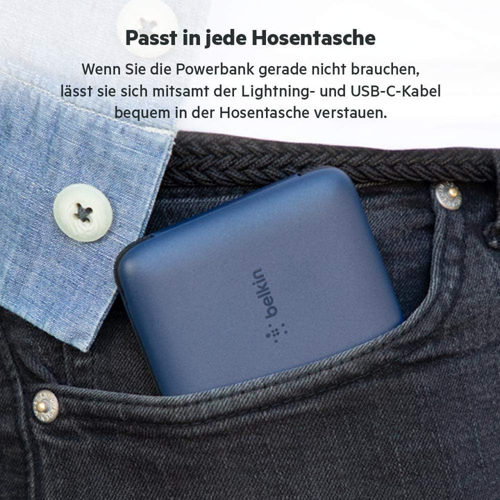 Belkin BOOSTCHARGE Plus 10K tragbares Ladegerät und Powerbank (10.000 mAh mit integriertem Lightning