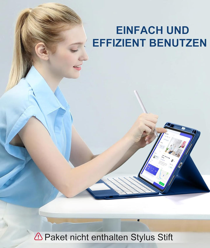 Vobafe Hülle mit Tastatur Touchpad für iPad Air 11 Zoll 2024 M2/ iPad Air 5 4 2022/2020 10,9 Zoll, 7
