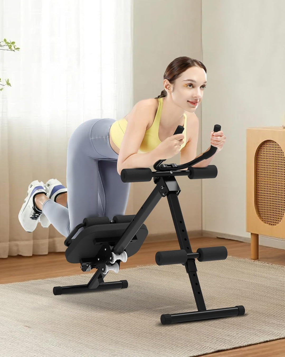 GuuG Bauchmuskeltrainer Bauchtrainer für Zuhause: Bauch Trainingsgerät Klappbar Bauchmuskeltraining