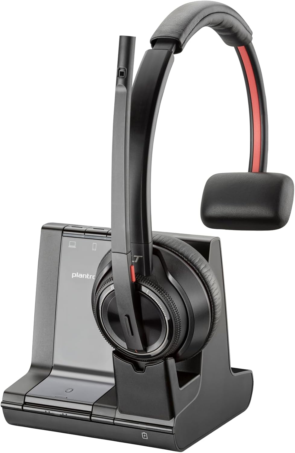 Plantronics DECT Headset Savi W8210-M USB monaural Mono Mono USB-A, Bluetooth, RJ9 PC, Mobile, Deskp