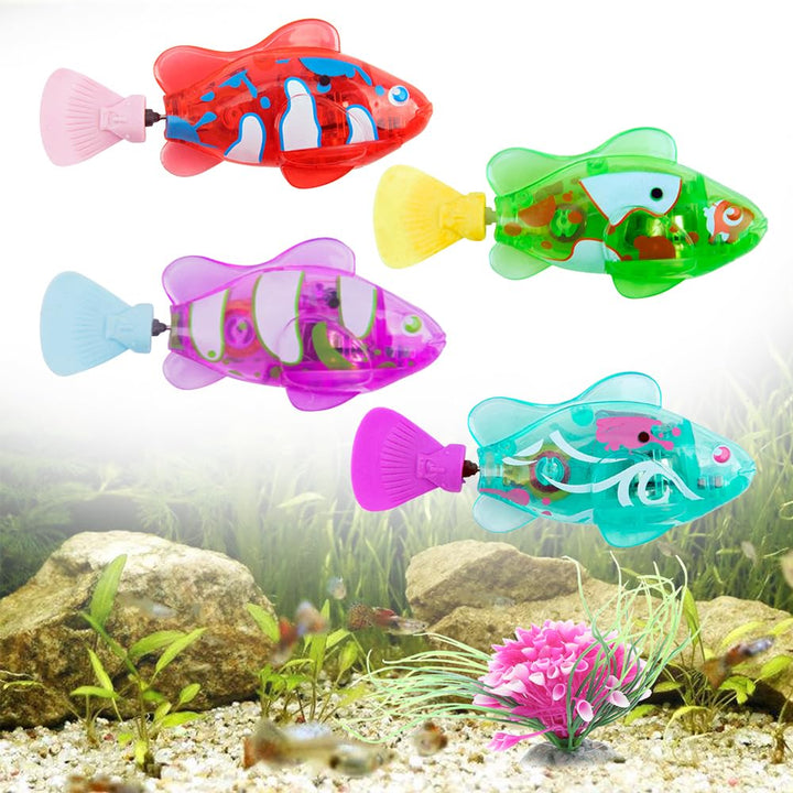 4 Stück Robo Fisch Katze Spielzeug, Elektronischer Haustier Fisch, Robo Fish, Elektrische Fische mit