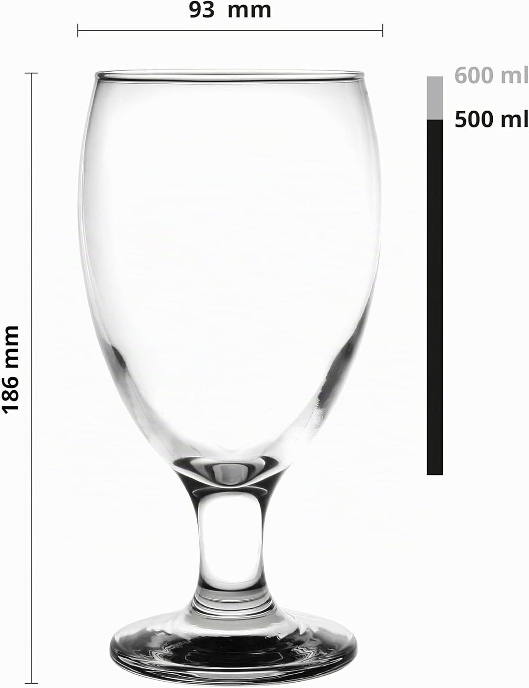 Glasmark Krosno Gläser-Set Für Bier 0,5 Liter Biergläser Pokal Gläser Für Craft Beer Biertulpe Bierg