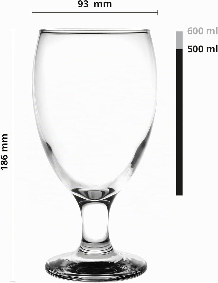 Glasmark Krosno Gläser-Set Für Bier 0,5 Liter Biergläser Pokal Gläser Für Craft Beer Biertulpe Bierg