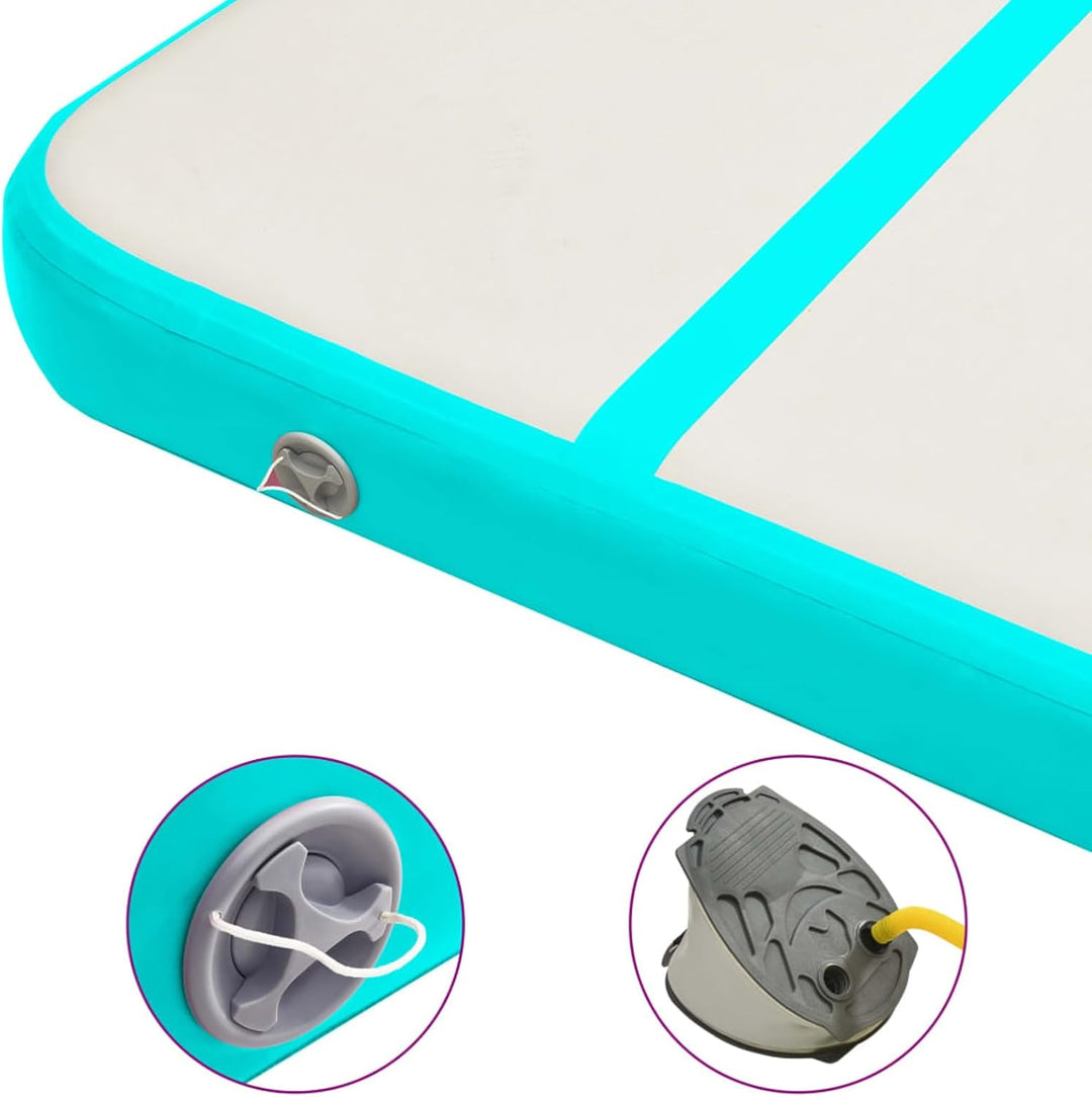 Aufblasbare Gymnastikmatte mit Pumpe, Turnmatte, Gymnastics Mat, Tumbling Matte, Airmatte, 800x100x2
