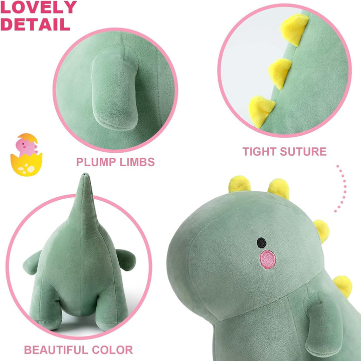 shownicer Plüschtier Dinosaurier Kuscheltier Stofftier Kawaii Dino Plüsch, Plüschsaurier Plüschkisse