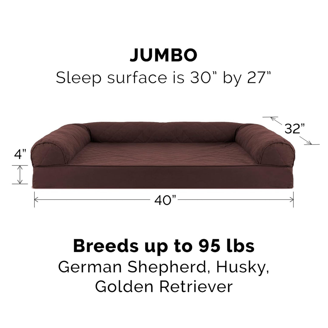 Furhaven Ersatzbezug für Hundebett, gesteppt, Kaffeebraun, Grösse XL Gestepptes Kaffeebraun Jumbo Nu