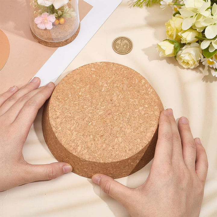 OLYCRAFT 2 Stück Grosse Korken 13~15cm Holzflaschendeckel Konische Korken Hölzerne Einmachglasdeckel
