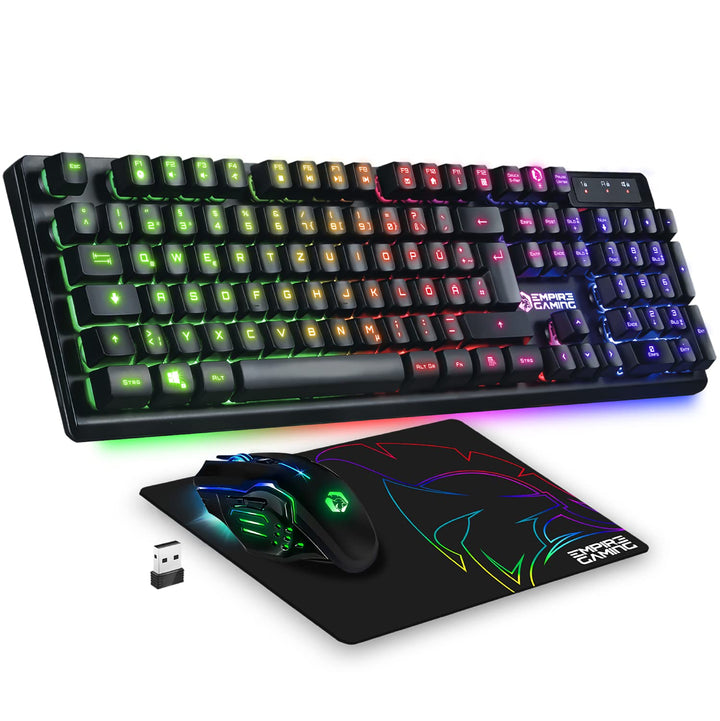 Armor RF800 Wireless Wiederaufladbare Gaming Tastatur und Maus Set QWERTZ (DE-Layout) -Tastatur 2,4G