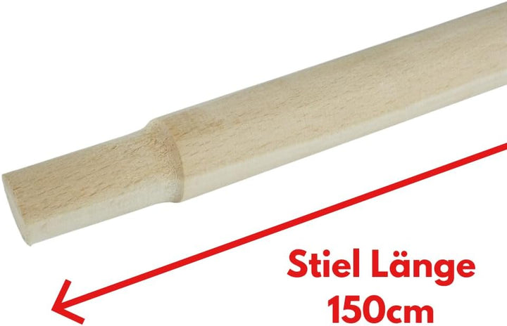 2 STK. Besenstiel Holzstiel Holz 150cm Gerätestiel ohne Gewinde Strassenbesenstiel