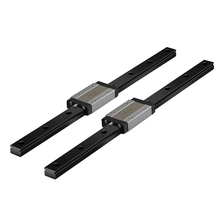 Veekaft 2 Sätze Schwarze Beschichtung MGR Schiene MGR15 Miniatur-Linearführung 450 mm mit MGN15H Sch