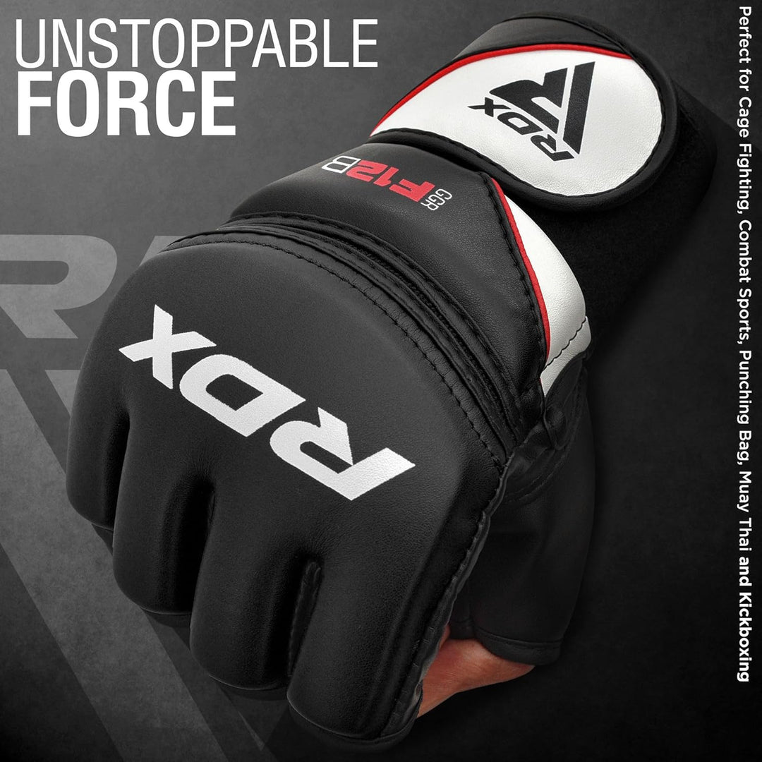 RDX MMA Maya Hide Handschuhe, Leder, Training, Kampfkunst, Boxsack, Kampf, Sparring, Kickboxen S sch