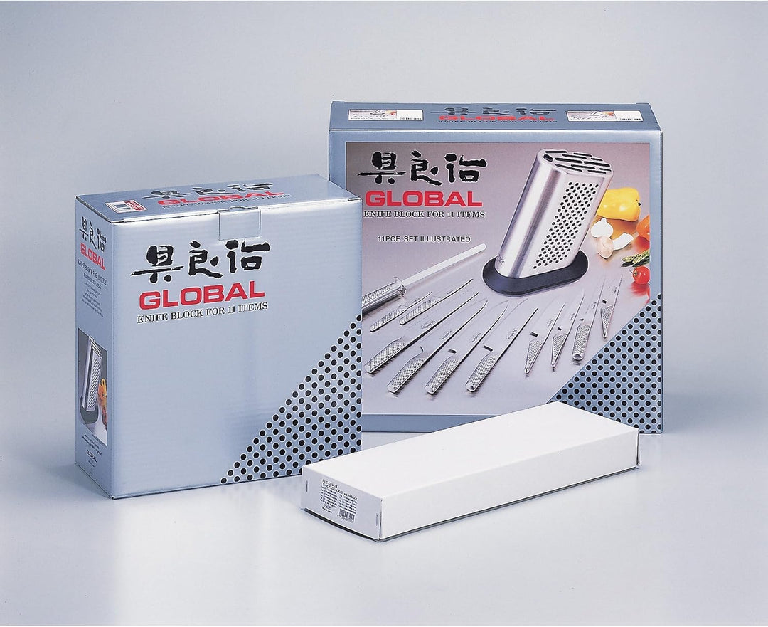 Global MB-15 Messerblock mit 10 Messern und Schleifstab