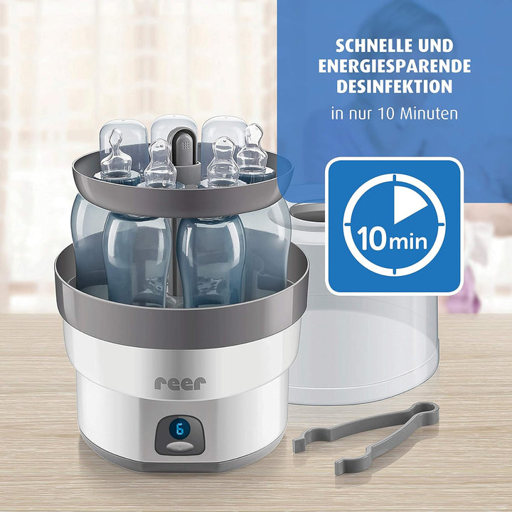 Reer VapoMax grosser Vaporisator, Platz für 6 Fläschchen und Zubehör, ‎Weiss/anthrazit, 1 Stück (1er