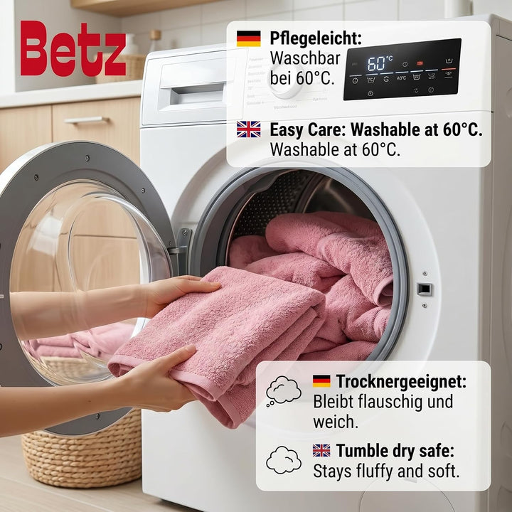 Betz 12 TLG. Handtuch Set Berlin 100% Baumwolle 2 Liegetücher 4 Handtücher 2 Gästetücher 2 Seiflappe