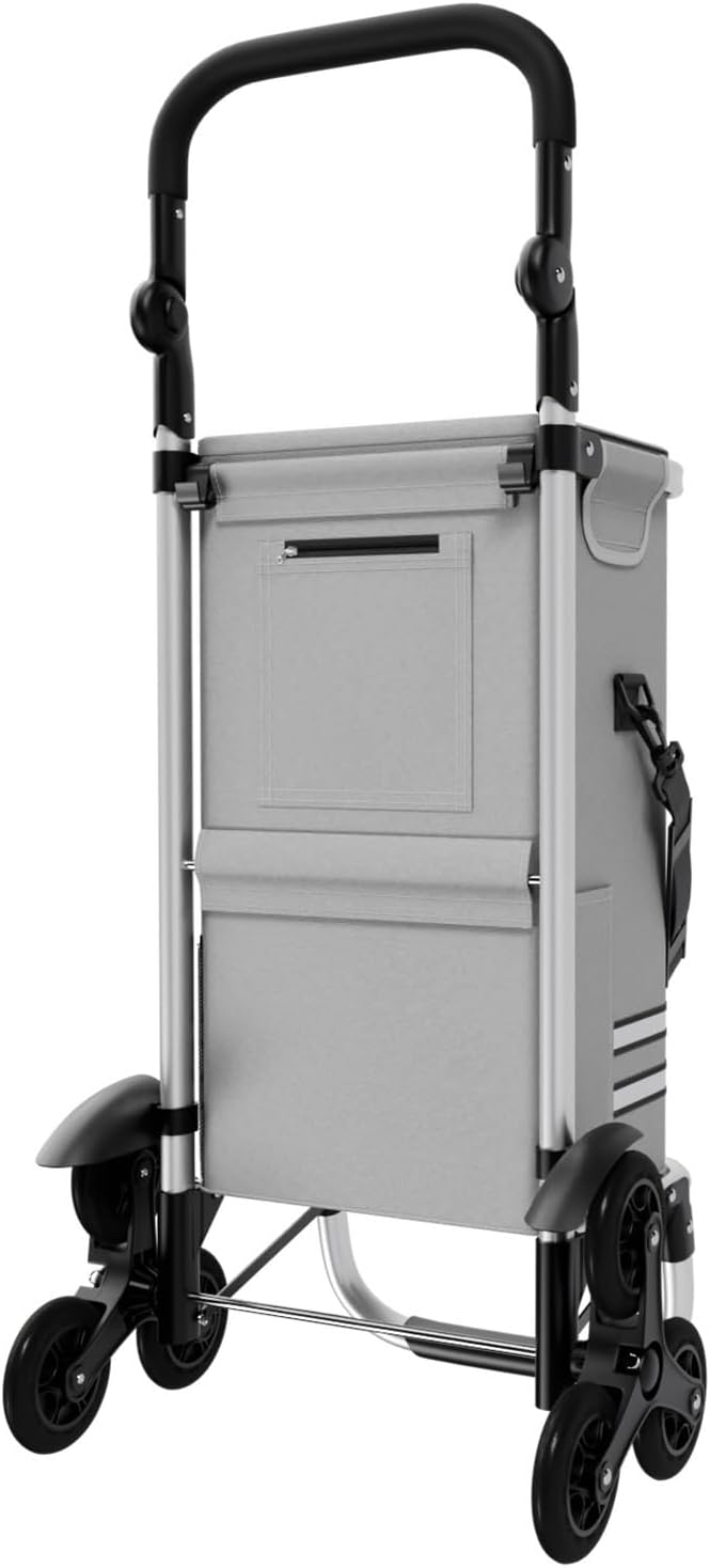 24MOVE® Einkaufstrolley Alegre klappbar mit 55L inkl. Kühlfach, Faltbarer 3in1 Trolley - Sackkarre u