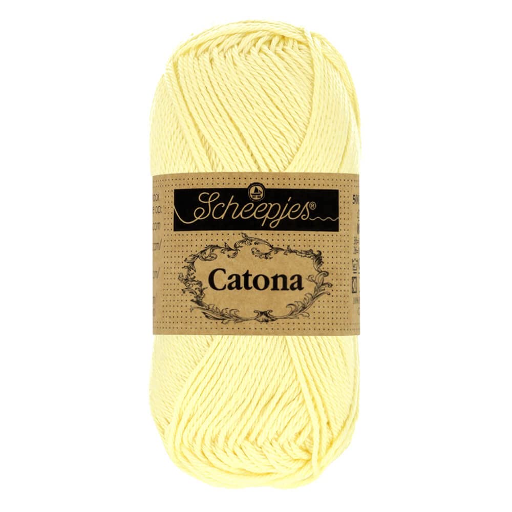 Scheepjes 1678-2 Catona Baumwolle Garn, 101 Candle Light, 10x50g, 10 Count 10x50g 101 Candle Light,