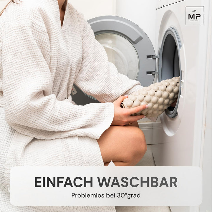Duschmatte rutschfest 52 x 54 cm mit 2X Klebehaken 100% TPE - Robuste Antirutschmatte für Dusche & B