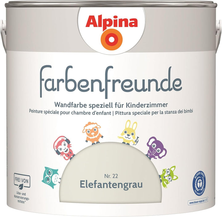 Alpina Farbenfreunde Nr. 22 Elefantengrau 2,5 Liter matt, Elefantengrau