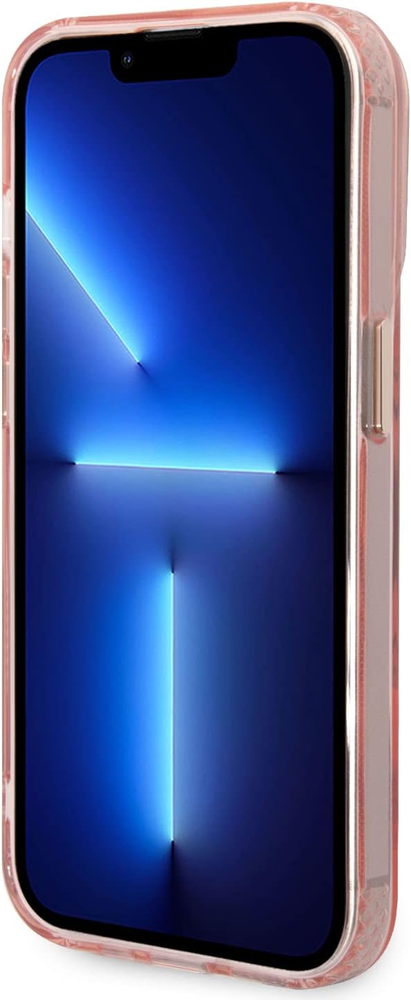 GUESS GUHMP14LHTCMP Hülle für iPhone 14 Pro 6,1" Rosa Hard case Gold Outline Translucent