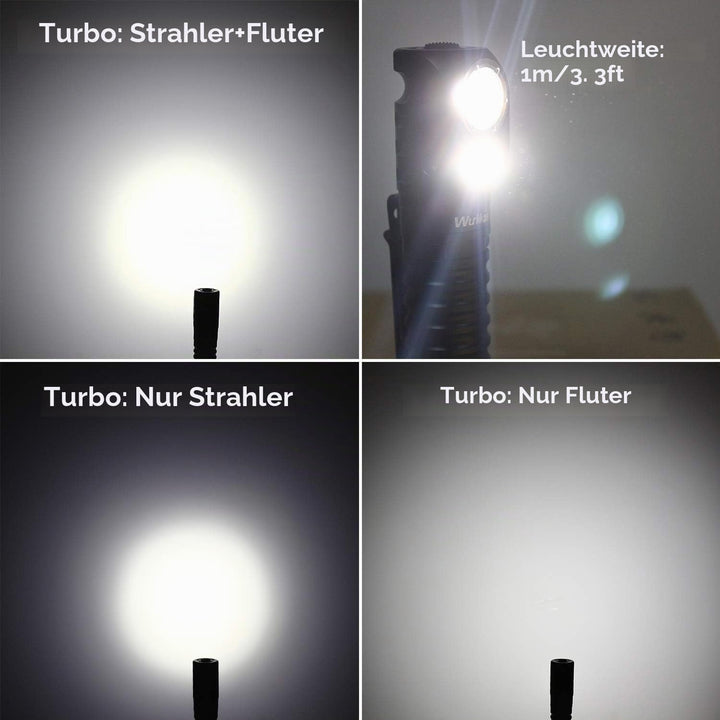 Wurkkos HD20 Kopflampe,2000 Lumen Stirnlampe, Spotlicht und Flutlicht,Vielseitig Einsetzbar,EDC Tasc