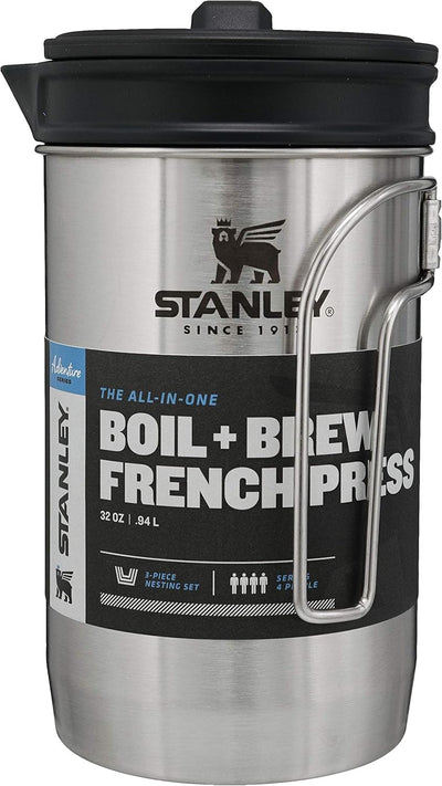 0 Stanley Boil and Brew French Press, Schwarz, 32 oz