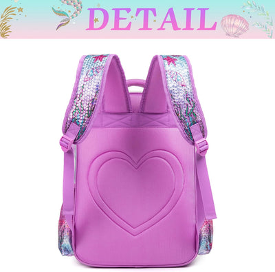 HTgroce Meerjungfrau Rucksack Mädchen Schulrucksack Schulranzen Schultasche Rucksack Freizeitrucksac