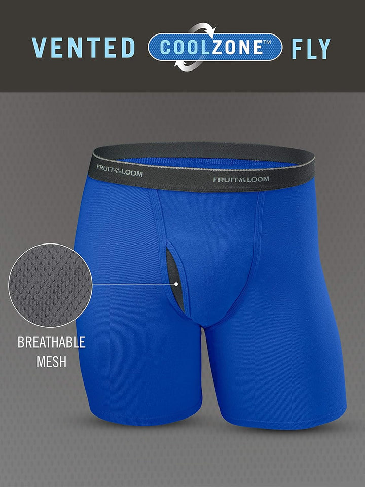 Fruit of the Loom Herren Coolzone Boxershorts Retroshorts (7er Pack) M Streifen/Solid, M Streifen/So