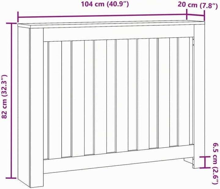vidaXL Heizkörperverkleidung, Heizungsverkleidung Modernes Latten-Design, Heizkörperabdeckung für Wo