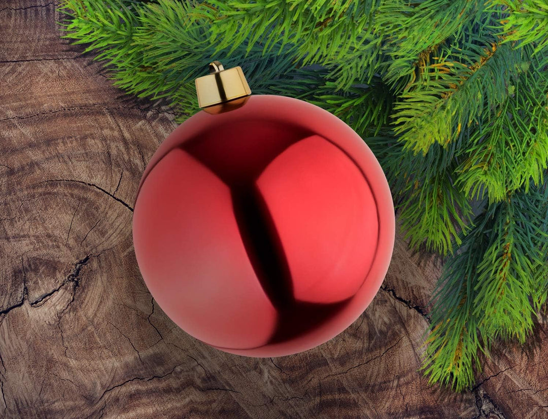 get2trade 8 grosse Weihnachtskugeln Christbaumkugeln rot