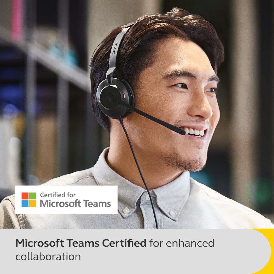 Jabra Evolve2 30 SE - Kabelgebundenes Mono-Headset mit Geräuschunterdrückung und 2-Mikrofon-Technolo