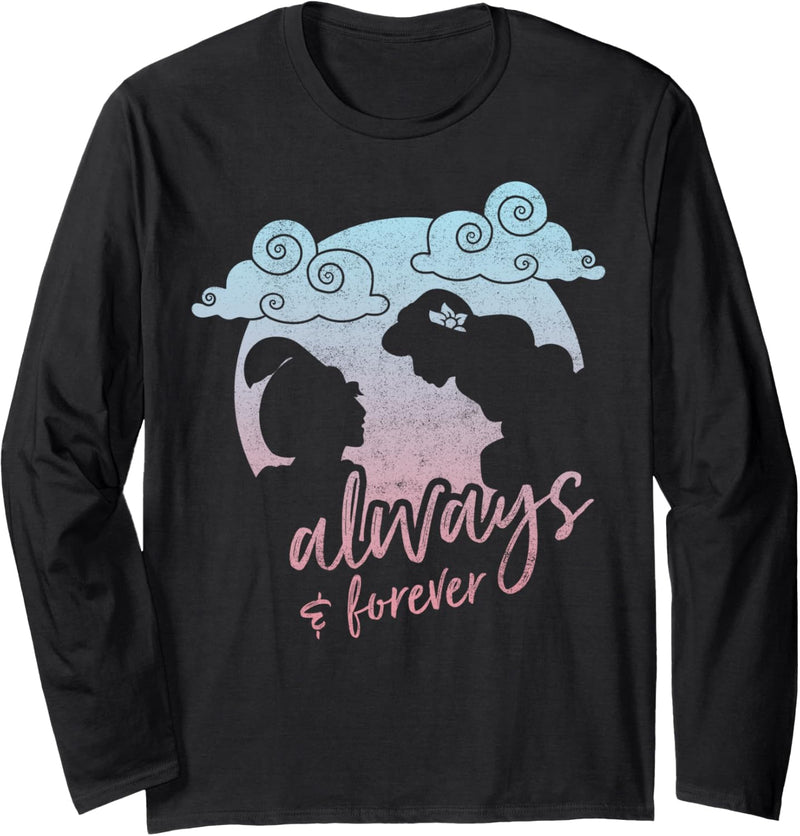 Disney Aladdin Jasmine And Aladdin Forever Moon Silhouette Langarmshirt