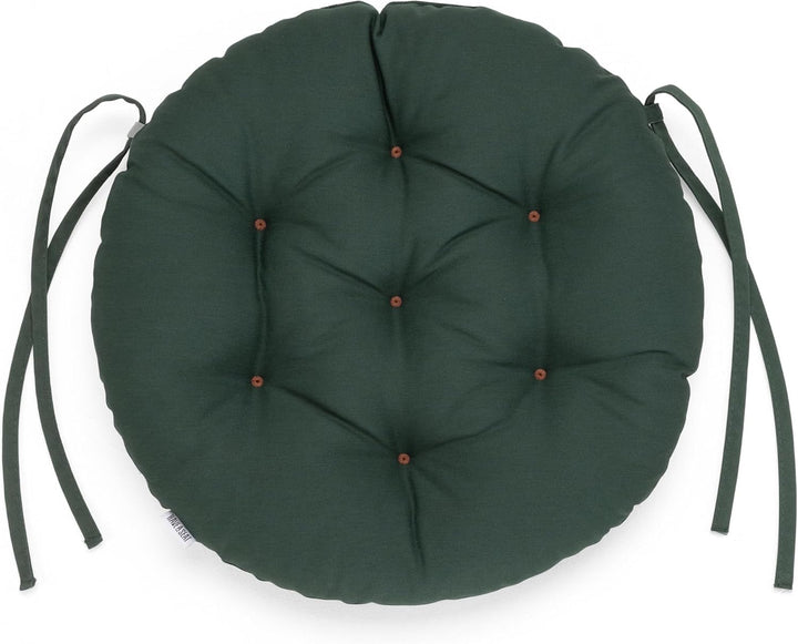 Sitzkissen Rund 40cm - 2er Set - Bequeme Sitzkissen Outdoor - Waschbar bis 95°C, Wetterfest, Orthopä