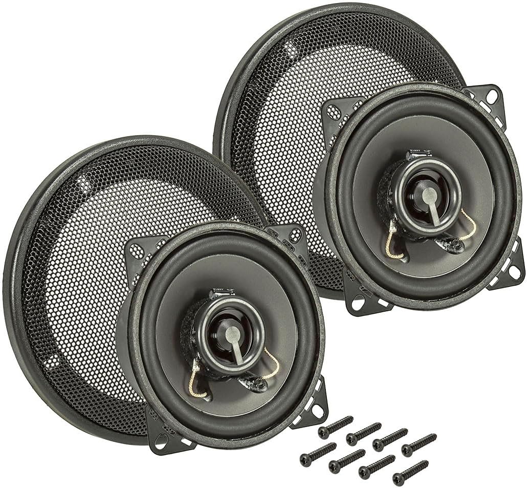 tomzz Audio 4000-005-1 TA10.0-Pro Lautsprecher Einbau-Set DIN 100 2-Wege Koax System mit Gitter 40 W
