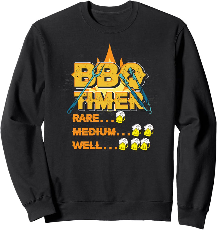 Bier Grillparty BBQ Grillmeister Lustiges Barbecue Grillen Sweatshirt