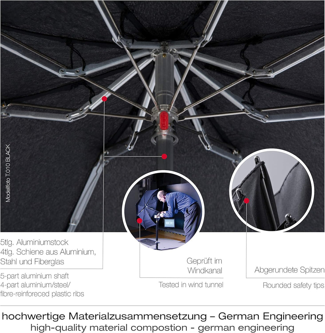 Knirps Taschenschirm T.010 Manual Dot Art – Sehr leicht – Klein und kompakt – Sturmfest – Windproof