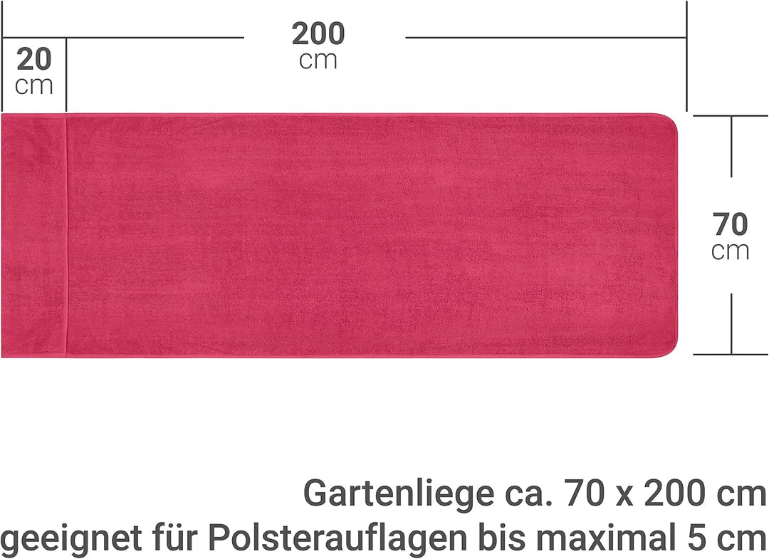 Dyckhoff Doppelpack Schonbezüge für Gartenstuhl & Gartenliege 277.297, Gartenliege (70 x 200 cm), Bo
