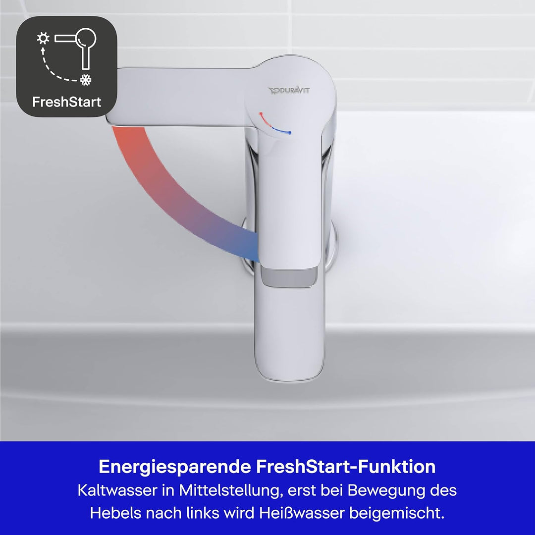 Duravit D-Code Waschtischarmatur, Grösse XL (Auslauf Höhe 295 mm), energiesparende Waschbecken Armat