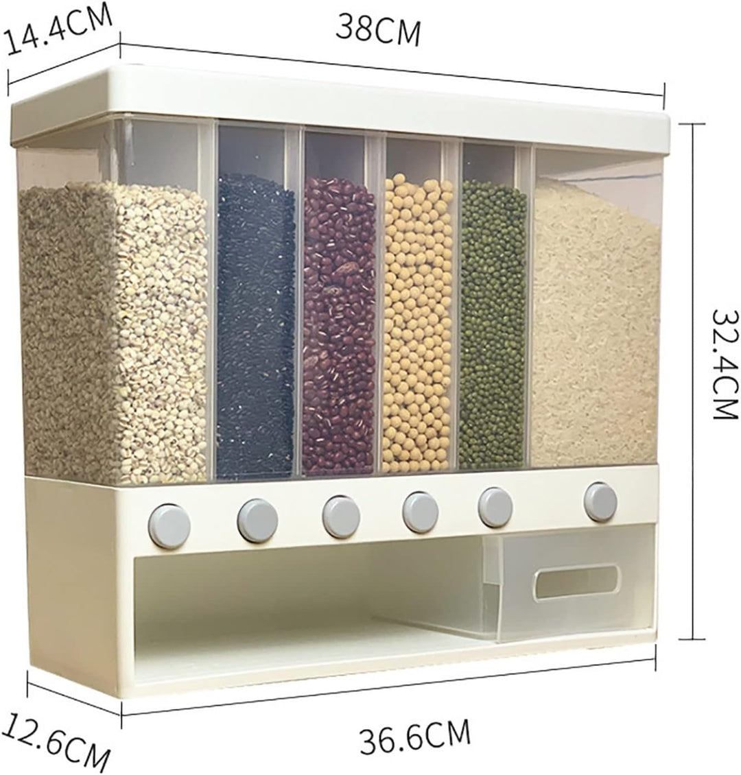 SHZICMY 6 In 1 Vorratsdosen Set Luftdicht Vorratsbehälter Plastik mit Deckel An der Wand Montierter